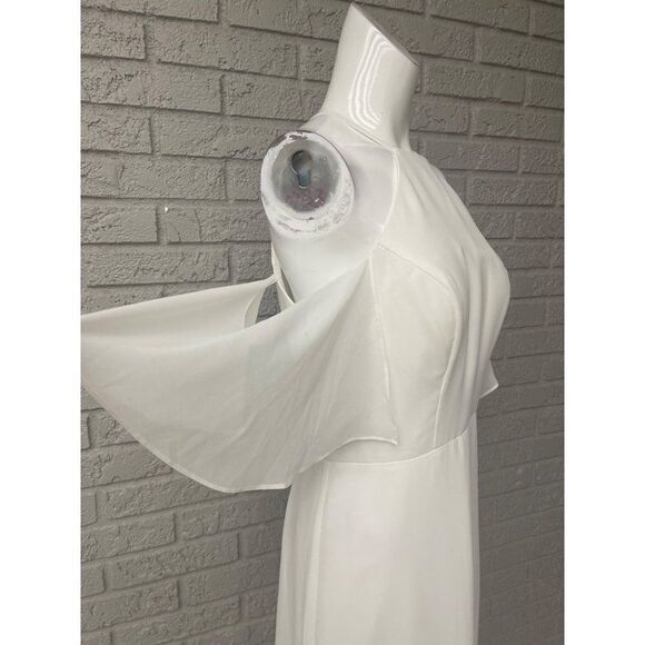 JJ’s House White Chiffon Gown Size 8 NWT - Picture 7 of 10